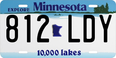 MN license plate 812LDY