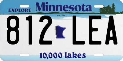 MN license plate 812LEA