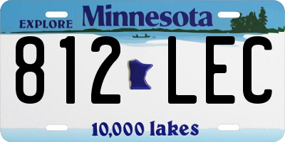 MN license plate 812LEC