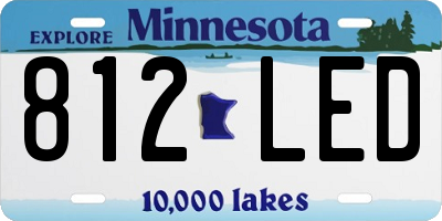 MN license plate 812LED