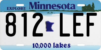 MN license plate 812LEF