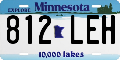 MN license plate 812LEH