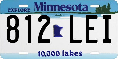 MN license plate 812LEI