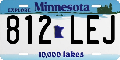 MN license plate 812LEJ