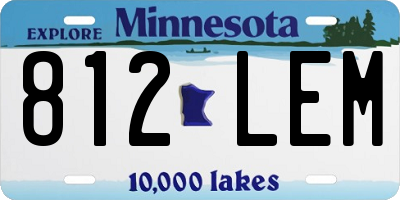 MN license plate 812LEM