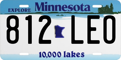 MN license plate 812LEO