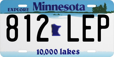 MN license plate 812LEP
