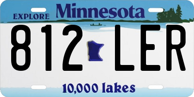 MN license plate 812LER