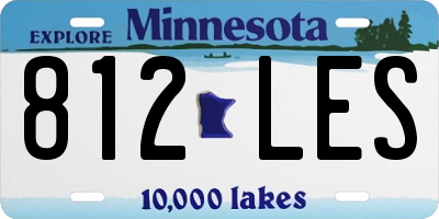 MN license plate 812LES