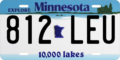 MN license plate 812LEU