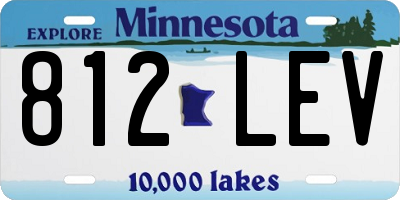 MN license plate 812LEV