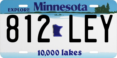 MN license plate 812LEY