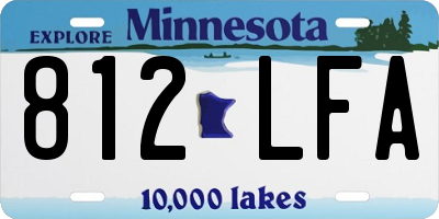 MN license plate 812LFA