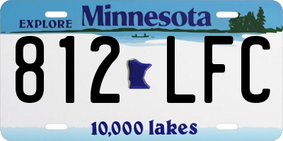 MN license plate 812LFC