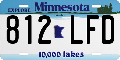 MN license plate 812LFD