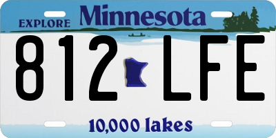 MN license plate 812LFE