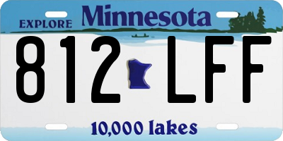 MN license plate 812LFF