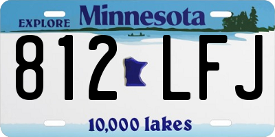 MN license plate 812LFJ