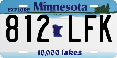 MN license plate 812LFK