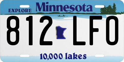 MN license plate 812LFO