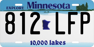MN license plate 812LFP