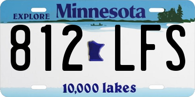 MN license plate 812LFS