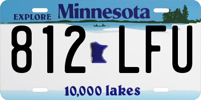 MN license plate 812LFU