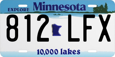MN license plate 812LFX