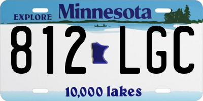 MN license plate 812LGC