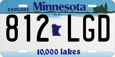 MN license plate 812LGD
