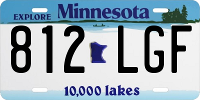 MN license plate 812LGF