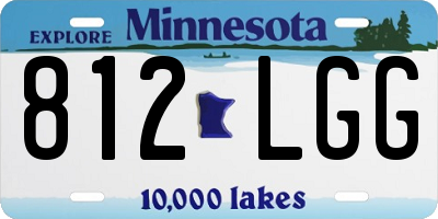 MN license plate 812LGG
