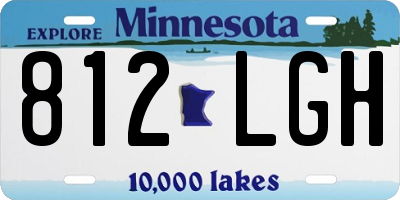 MN license plate 812LGH