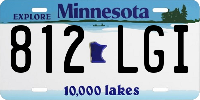 MN license plate 812LGI