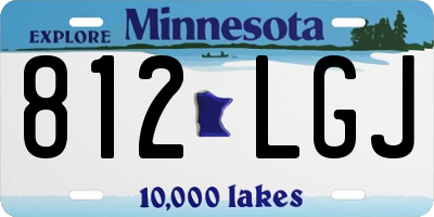 MN license plate 812LGJ