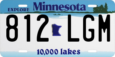 MN license plate 812LGM