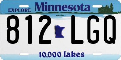 MN license plate 812LGQ