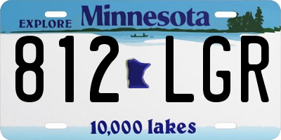 MN license plate 812LGR