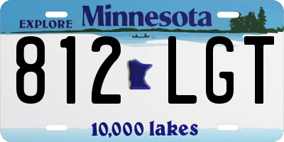 MN license plate 812LGT