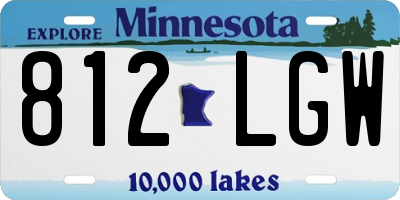 MN license plate 812LGW