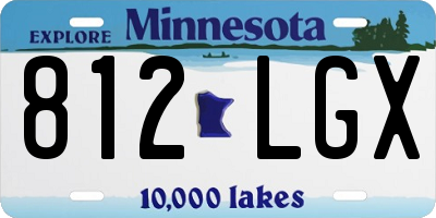 MN license plate 812LGX