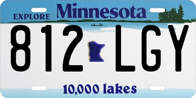 MN license plate 812LGY