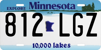 MN license plate 812LGZ