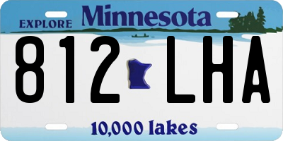 MN license plate 812LHA