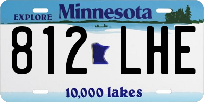 MN license plate 812LHE