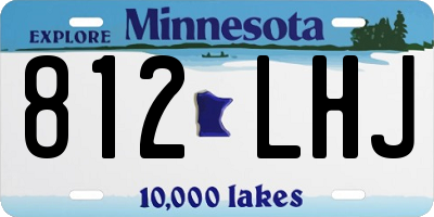 MN license plate 812LHJ