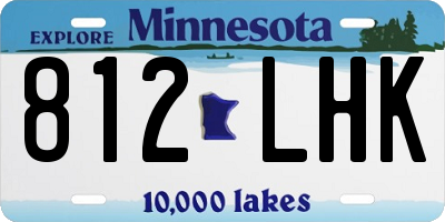 MN license plate 812LHK