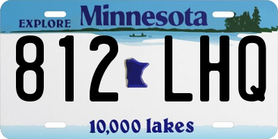 MN license plate 812LHQ