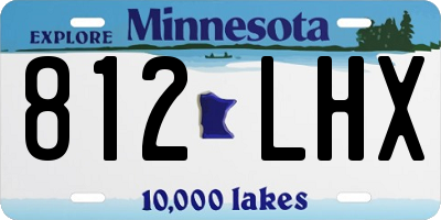 MN license plate 812LHX