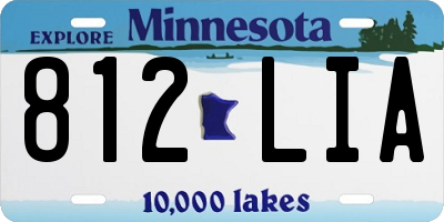 MN license plate 812LIA